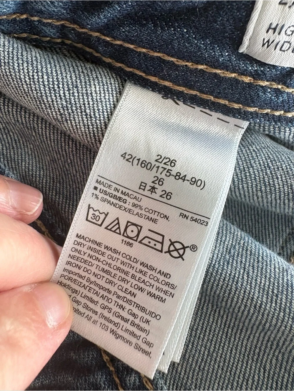 Gap High Rise Wide-Leg Crop Jeans Women’s Size 26 Medium Wash